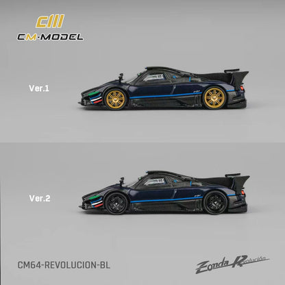 [ETA:  Jul 2026 ] CM Model 1/64 Pagani Zonda R Evolucion Track Version Metallic Blue with Blue Stripe