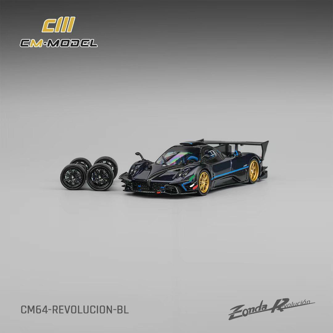 [ETA:  Jul 2026 ] CM Model 1/64 Pagani Zonda R Evolucion Track Version Metallic Blue with Blue Stripe