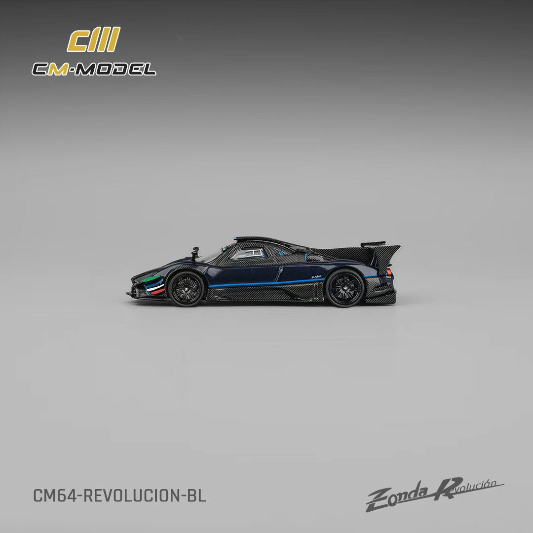 [ETA:  Jul 2026 ] CM Model 1/64 Pagani Zonda R Evolucion Track Version Metallic Blue with Blue Stripe