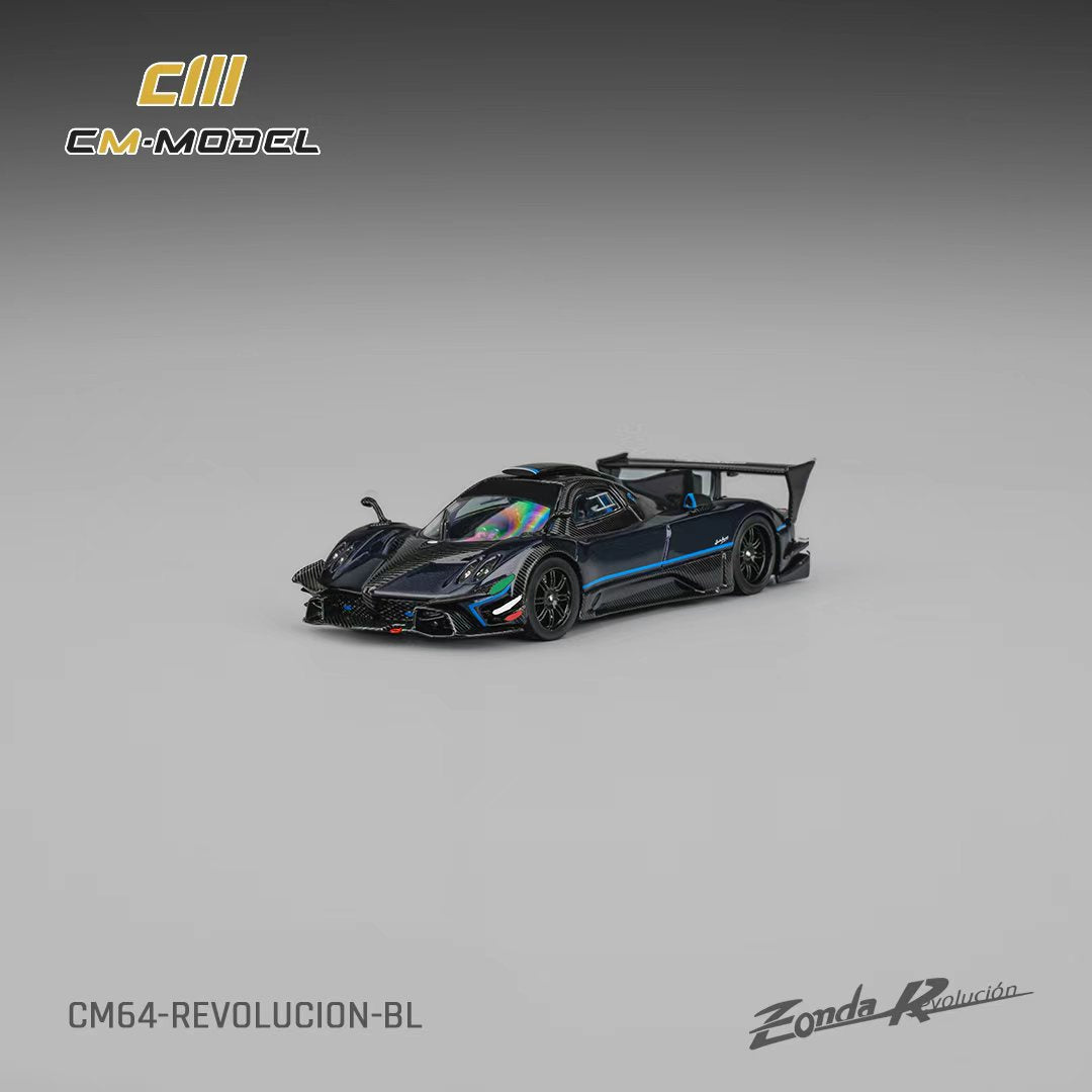 [ETA:  Jul 2026 ] CM Model 1/64 Pagani Zonda R Evolucion Track Version Metallic Blue with Blue Stripe