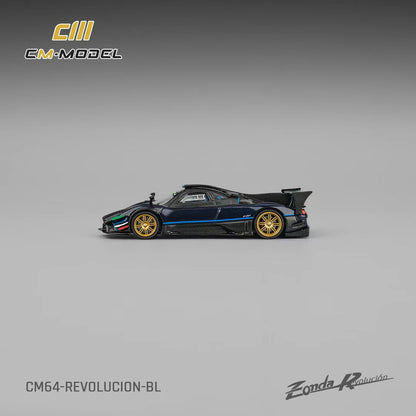 [ETA:  Jul 2026 ] CM Model 1/64 Pagani Zonda R Evolucion Track Version Metallic Blue with Blue Stripe
