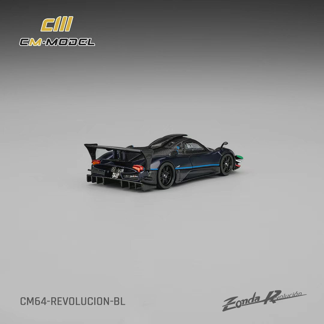 [ETA:  Jul 2026 ] CM Model 1/64 Pagani Zonda R Evolucion Track Version Metallic Blue with Blue Stripe