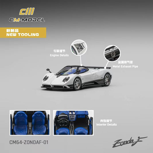 [ETA:  Jul 2026 ] CM Model 1/64 Pagani Zonda F Pearl White