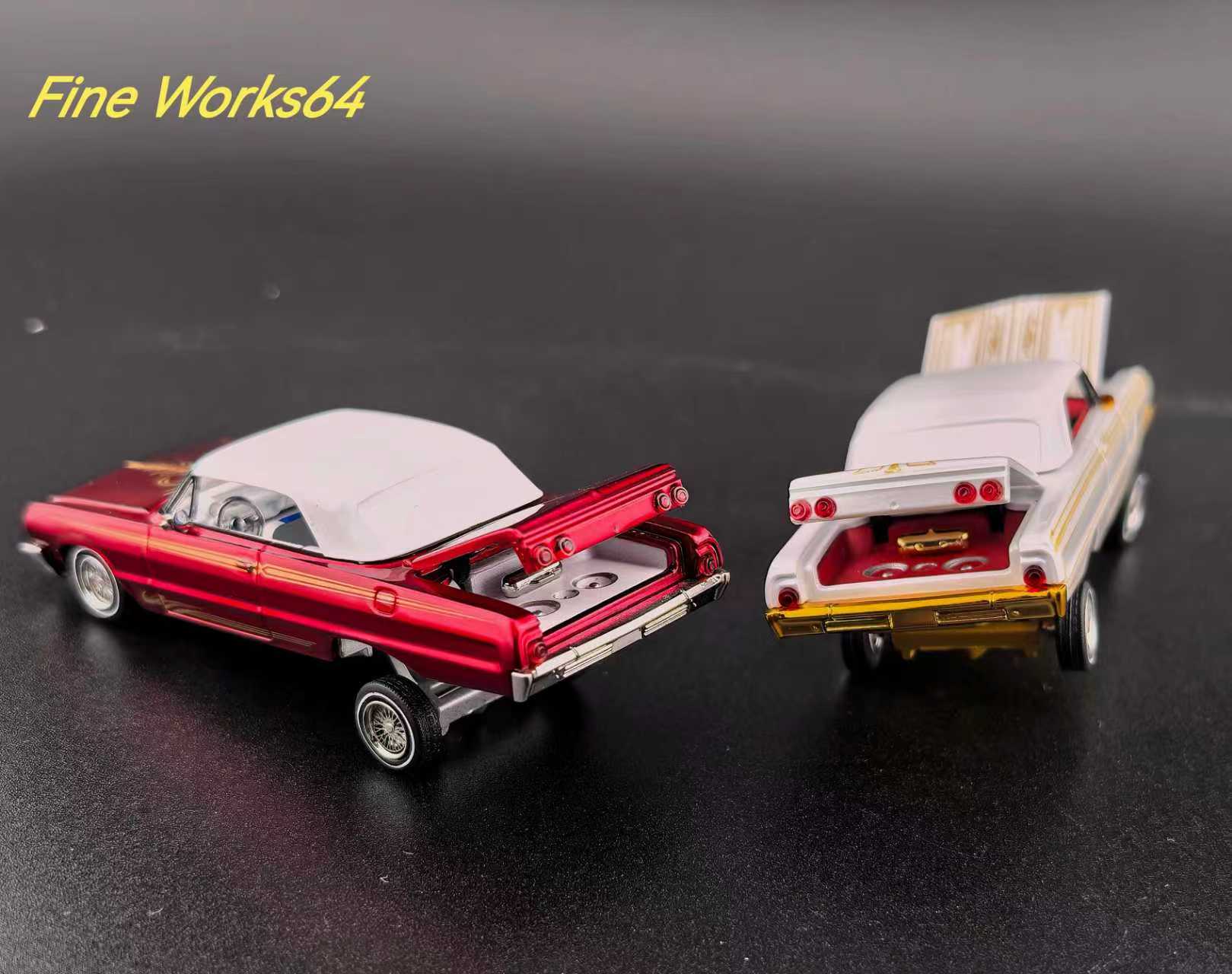 1:64 FINE WORKS 64 1/64 Lowrider Convertible *FINE WORKS 64* Red