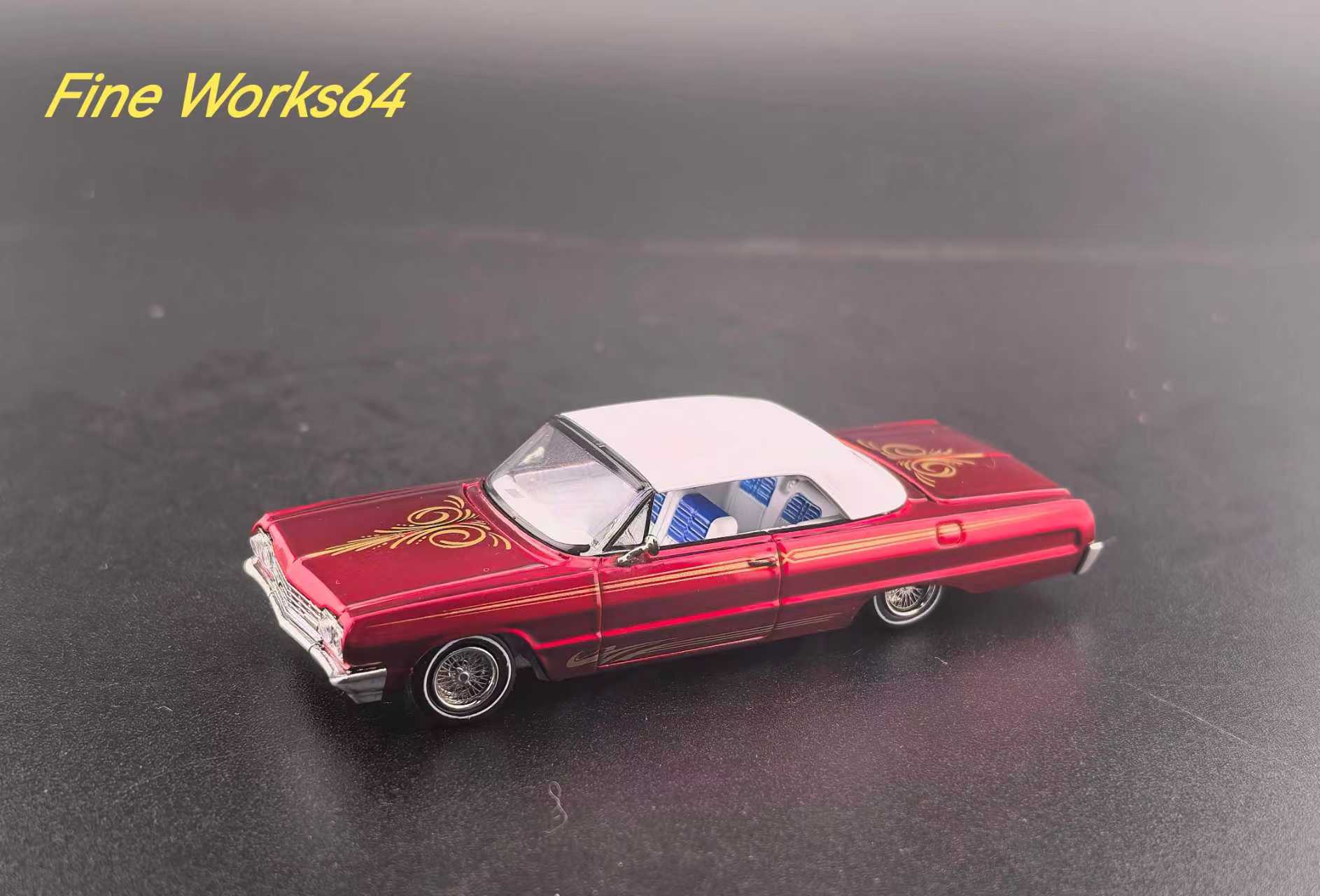 ETA: Apr 2026 ] Fine Works 1/64 Impala Lowrider – Black Ice Diecast