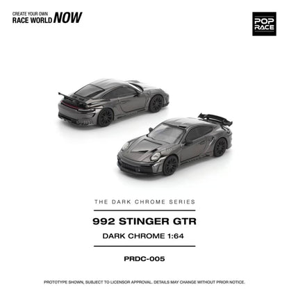 [ETA:  Aug 2026 ] Pop Race 1/64 992 Topcar Stinger GTR Dark Chrome Series