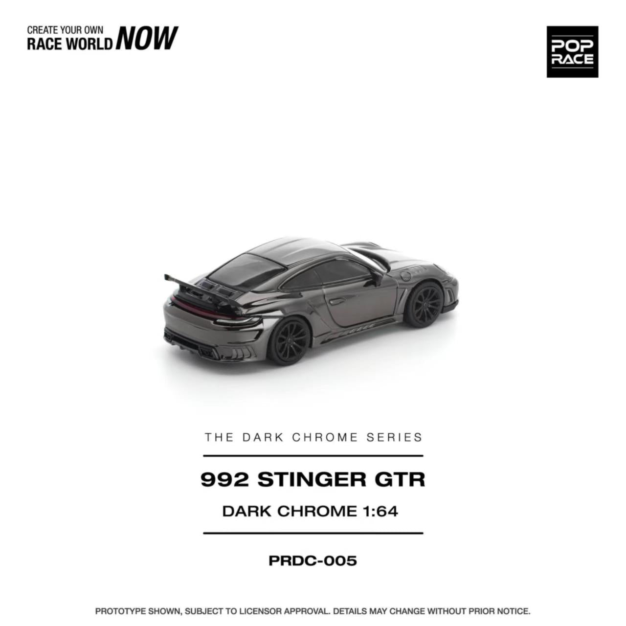 [ETA:  Aug 2026 ] Pop Race 1/64 992 Topcar Stinger GTR Dark Chrome Series