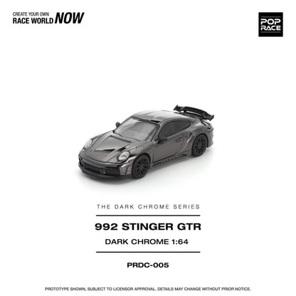 [ETA:  Aug 2026 ] Pop Race 1/64 992 Topcar Stinger GTR Dark Chrome Series