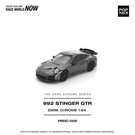 [ETA:  Aug 2026 ] Pop Race 1/64 992 Topcar Stinger GTR Dark Chrome Series