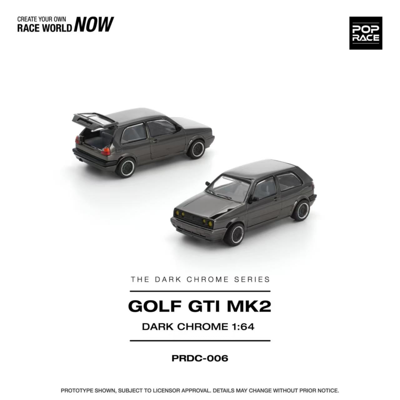[ETA:  Nov 2025 ] Pop Race 1/64 Golf GTI Dark Chrome Series
