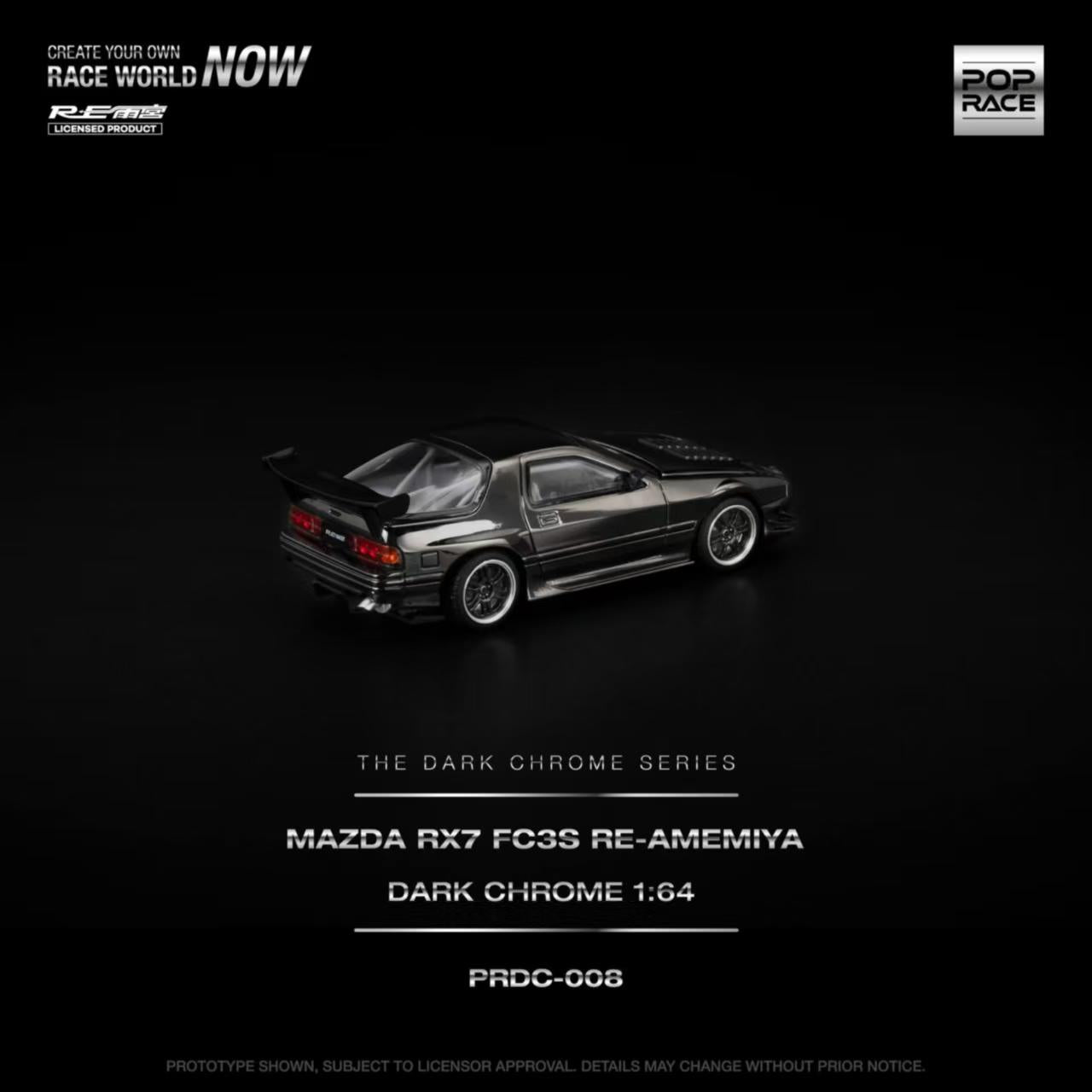 [ETA:  Jun 2026 ] Pop Race 1/64 RX-7 FC3S RE Amemiya Dark Chrome Series