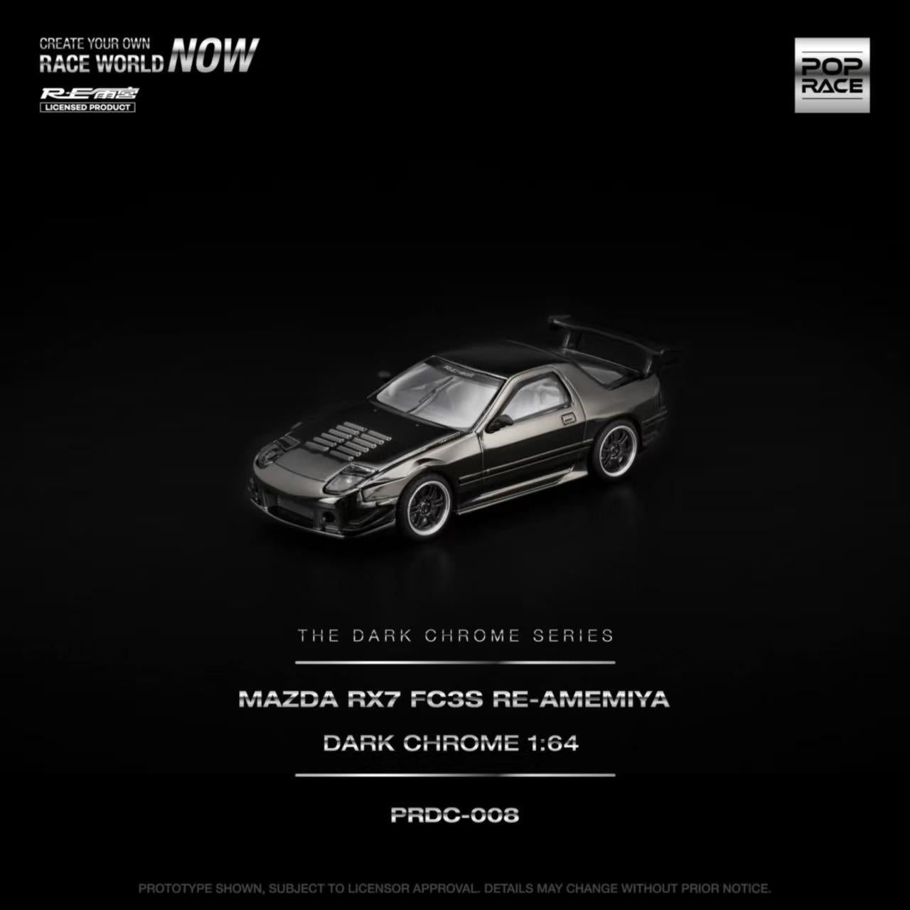 [ETA:  Jun 2026 ] Pop Race 1/64 RX-7 FC3S RE Amemiya Dark Chrome Series
