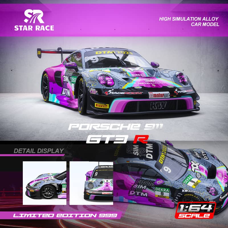 [ETA:  Jul 2026 ] Star Race 1/64 992 GT3 R (Race Version) Colors 9# Livery