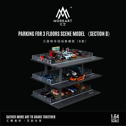 [ETA:  Mar 2025 ] MoreArt 1/64 Three-Story Parking Lot with LED Light (B Type)