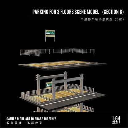 [ETA:  Mar 2025 ] MoreArt 1/64 Three-Story Parking Lot with LED Light (B Type)