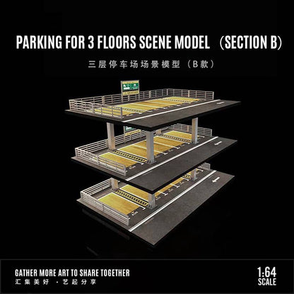 [ETA:  Mar 2025 ] MoreArt 1/64 Three-Story Parking Lot with LED Light (B Type)