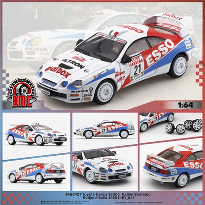 [ETA:  Dec 2025 ] BM Creations 1/64 Toyota Celica ST205 -Rallye Sanremo -Rallye d'Italia 1996 LHD_#21 (ESSO)