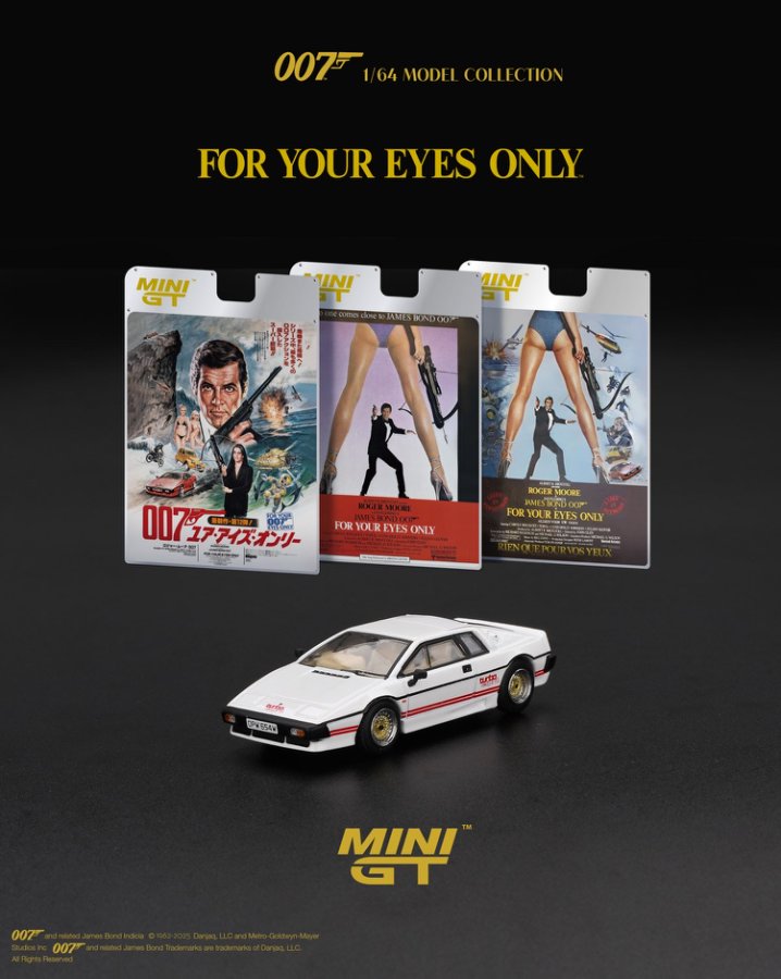 [ETA:  Dec 2025 ] Mini GT 1/64 Lotus Esprit Turbo White "For Your Eyes Only"