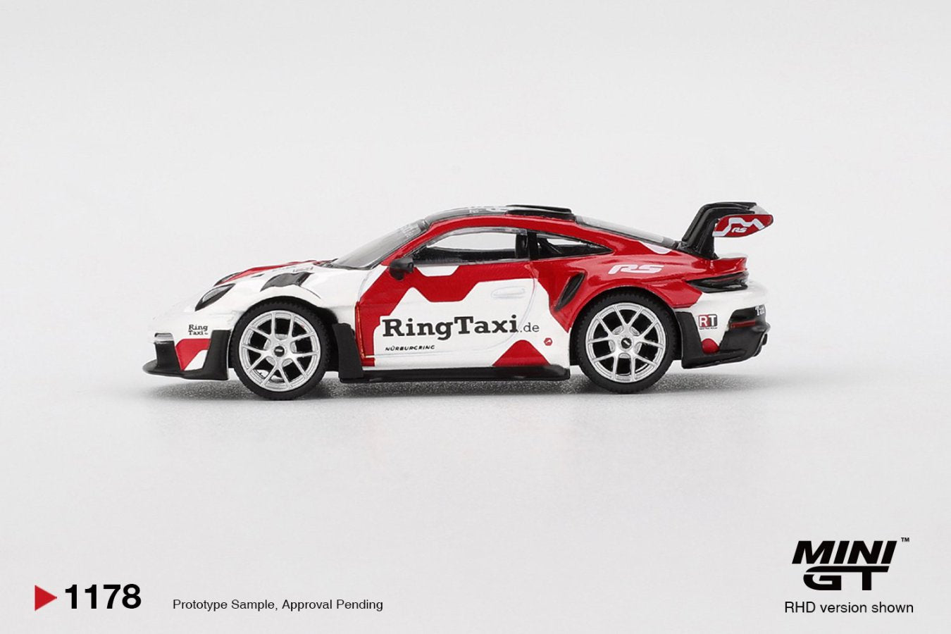 [ETA:  Jul 2026 ] Mini GT 1/64 Porsche 911(992) GT3 RS Weissach RingTaxi.com