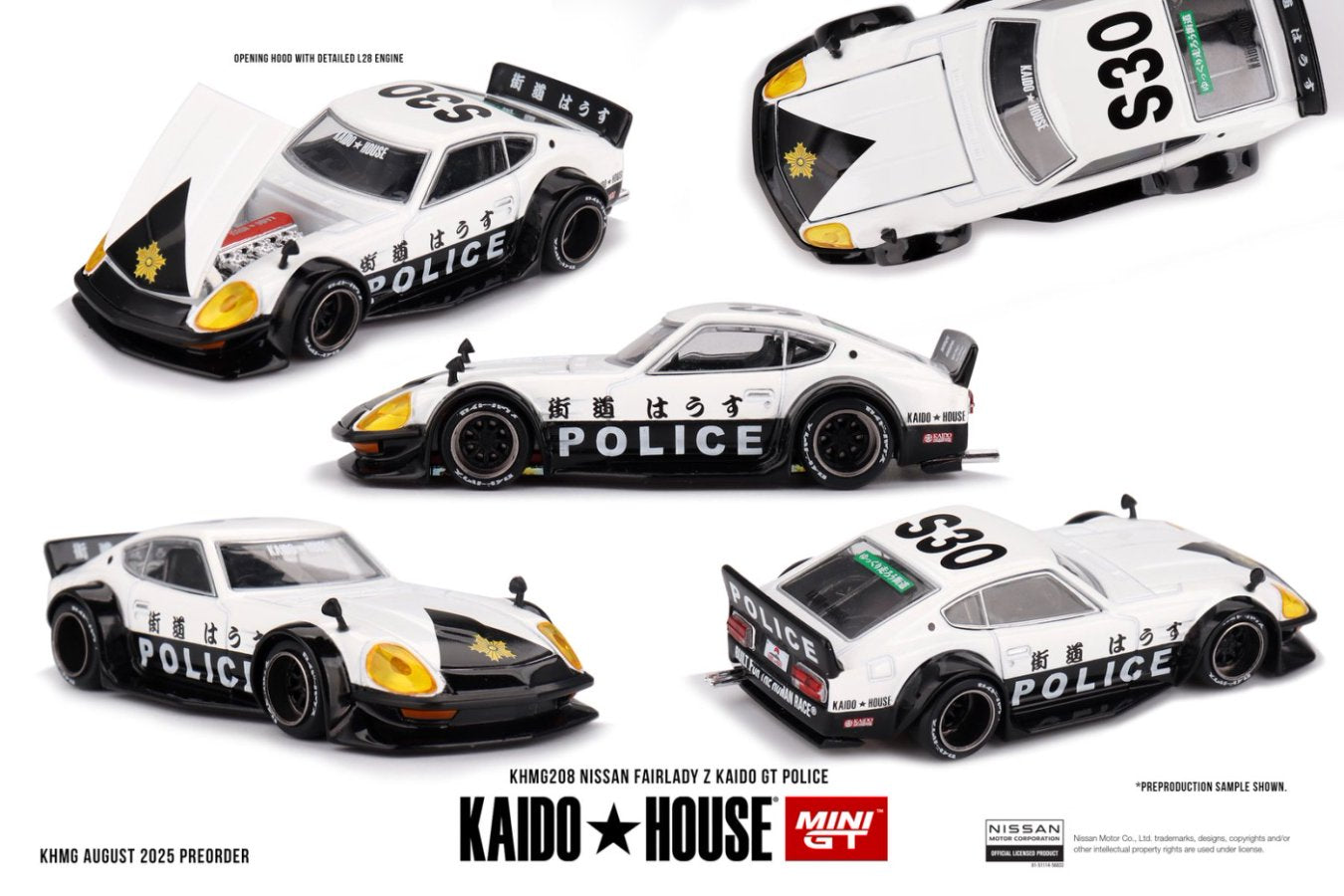 [ETA:  Apr 2026 ] Kaido★House x Mini GT 1/64 Nissan Fairlady Z Kaido GT Police
