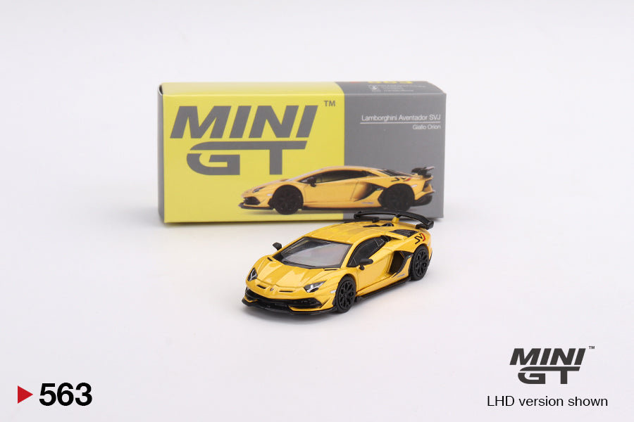 Mini GT 1/64 Lamborghini Aventador SVJ – New Giallo Orion ***in clamshell blisters***