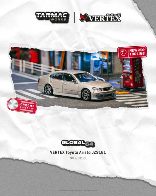 [ETA:  Aug 2026 ] Tarmac Works 1/64 VERTEX  Toyota Aristo JZS161 Silver