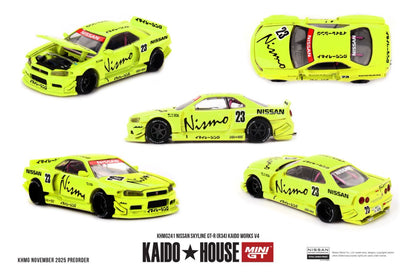 [ETA:  Oct 2026 ] Mini GT x Kaido★House 1/64 Nissan Skyline GT-R (R34) Kaido Works V4