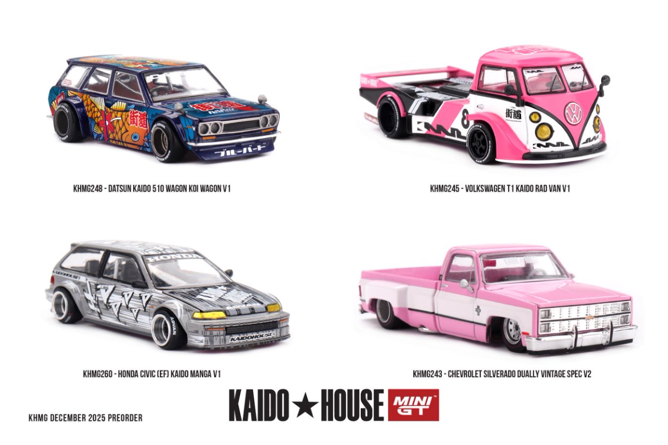 Mini GT X Kaido House 1:64 Datsun 510 V3 – Indonesia 2024 Expo Exclusive #152 – Orange Diecast
