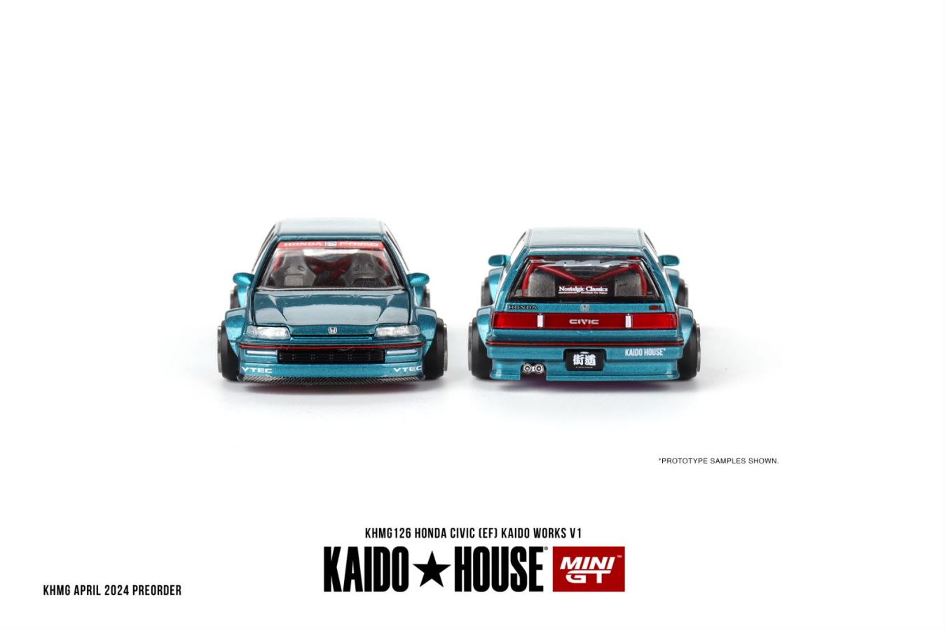 Kaido★House x Mini GT 1/64 Honda Civic (EF) Kaido Works V1