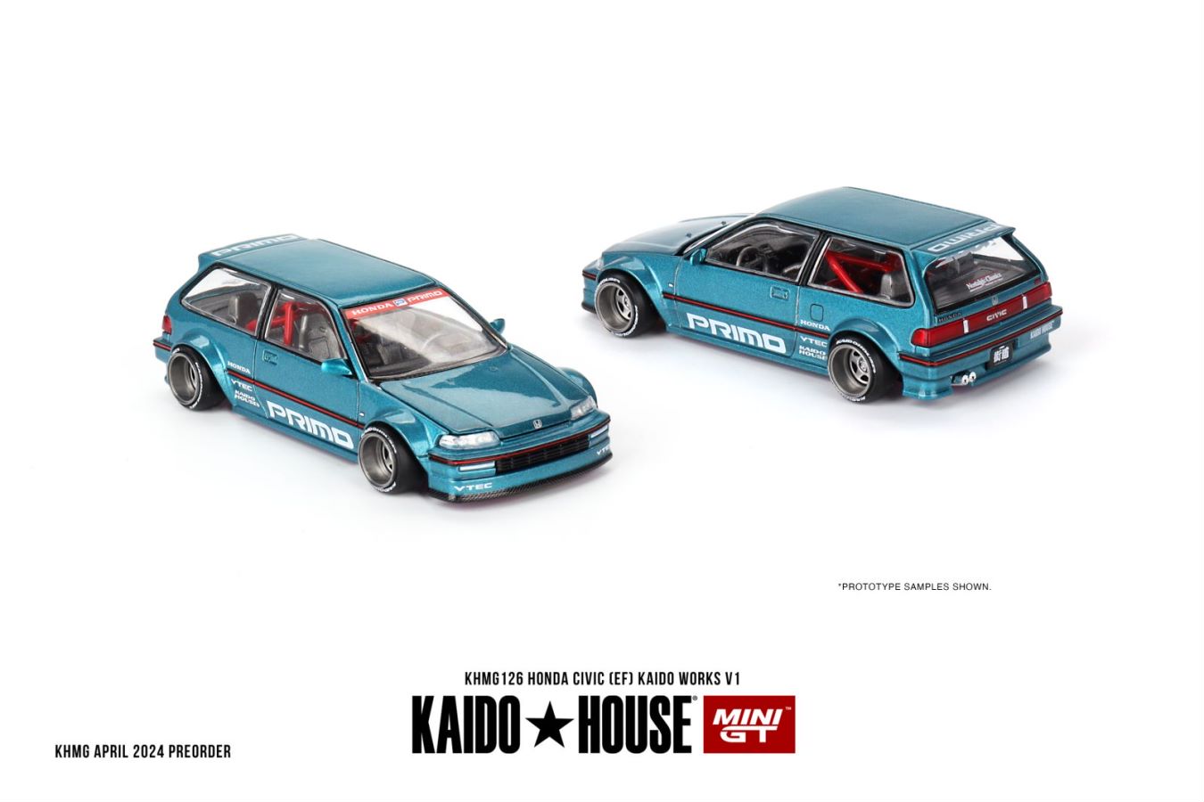 Kaido★House x Mini GT 1/64 Honda Civic (EF) Kaido Works V1