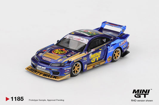 Mini GT 1/64 Nissan LB-Super Silhouette S15 SILVIA #555 Team MINI GT Liberty Walk 2025 Formula Drift Halloween Special