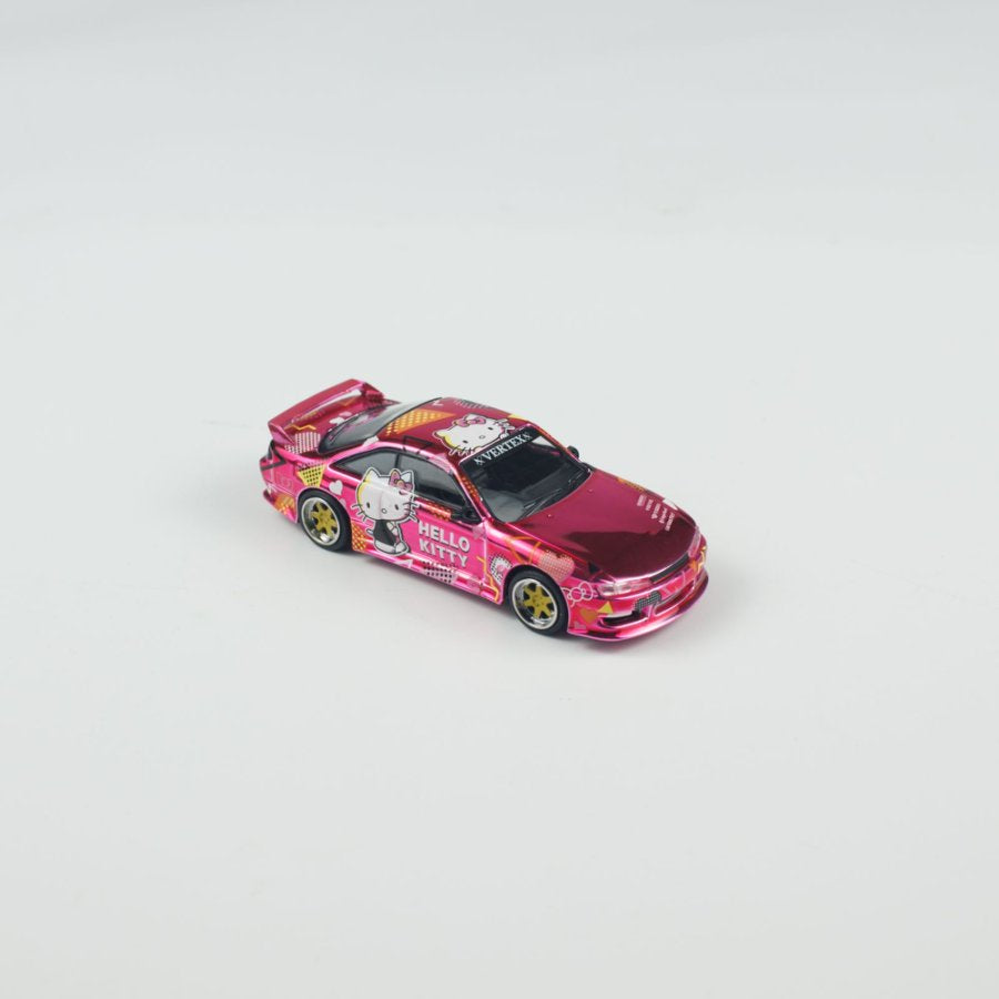 [ETA:  Feb 2026 ] Tarmac Works 1/64 VERTEX Silvia (S 14) Hello Kitty Pink Chrome