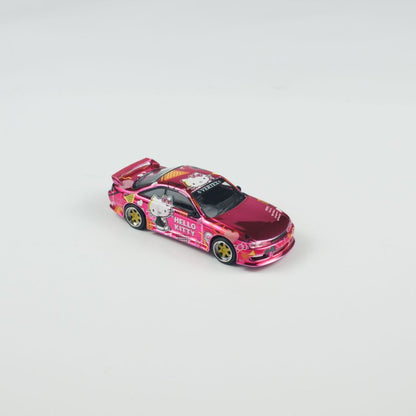 [ETA:  Feb 2026 ] Tarmac Works 1/64 VERTEX Silvia (S 14) Hello Kitty Pink Chrome