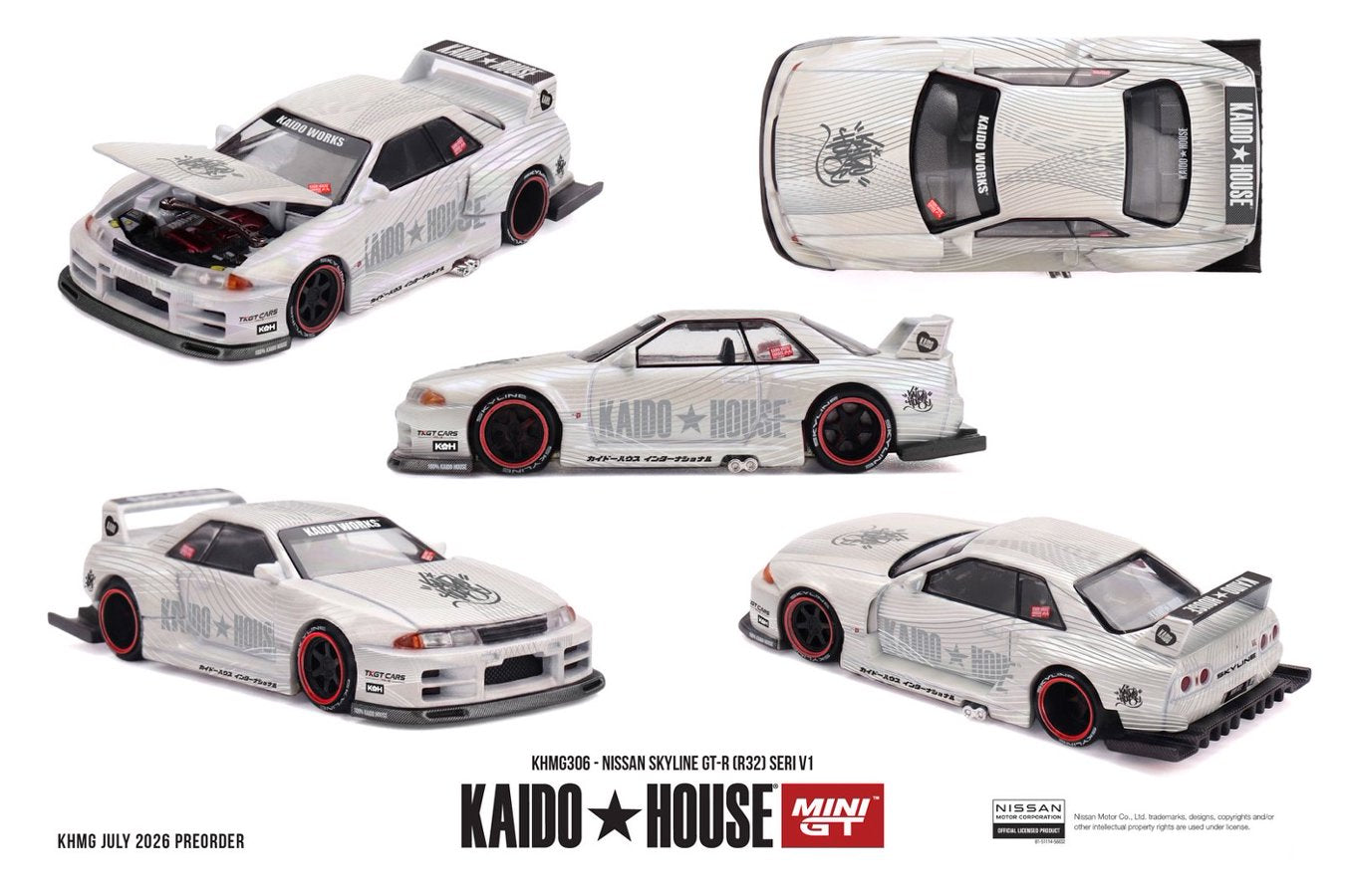 [ETA:  Jul 2027 ] Mini GT x Kaido★House 1/64 Nissan Skyline GT-R (R32) SERI V1