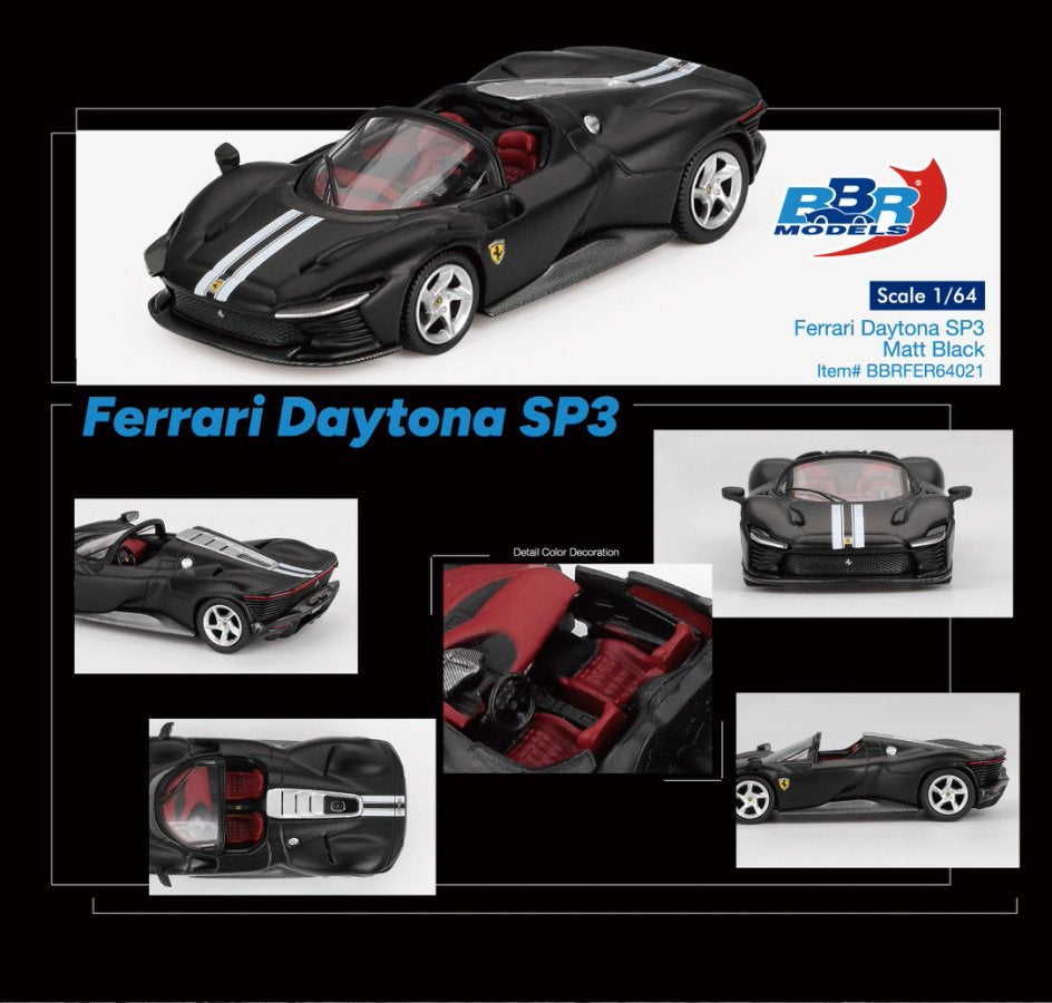 ETA: May 2026 ] BBR Models 1/64 Ferrari Daytona SP3 Matt Black