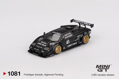 [ETA:  Jan 2026 ] Mini GT 1/64 Lamborghini Countach LB-WORKS Black