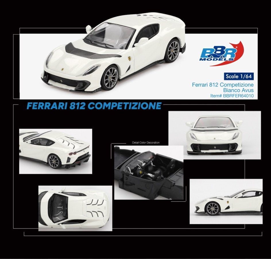 [ETA:  Feb 2026 ] BBR Models 1/64 Ferrari 812 Competizione Bianco Avus