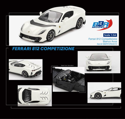 [ETA:  Feb 2026 ] BBR Models 1/64 Ferrari 812 Competizione Bianco Avus