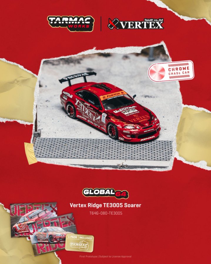 [ETA:  Aug 2026 ] Tarmac Works 1/64 Vertex Ridge TE3005 Soarer