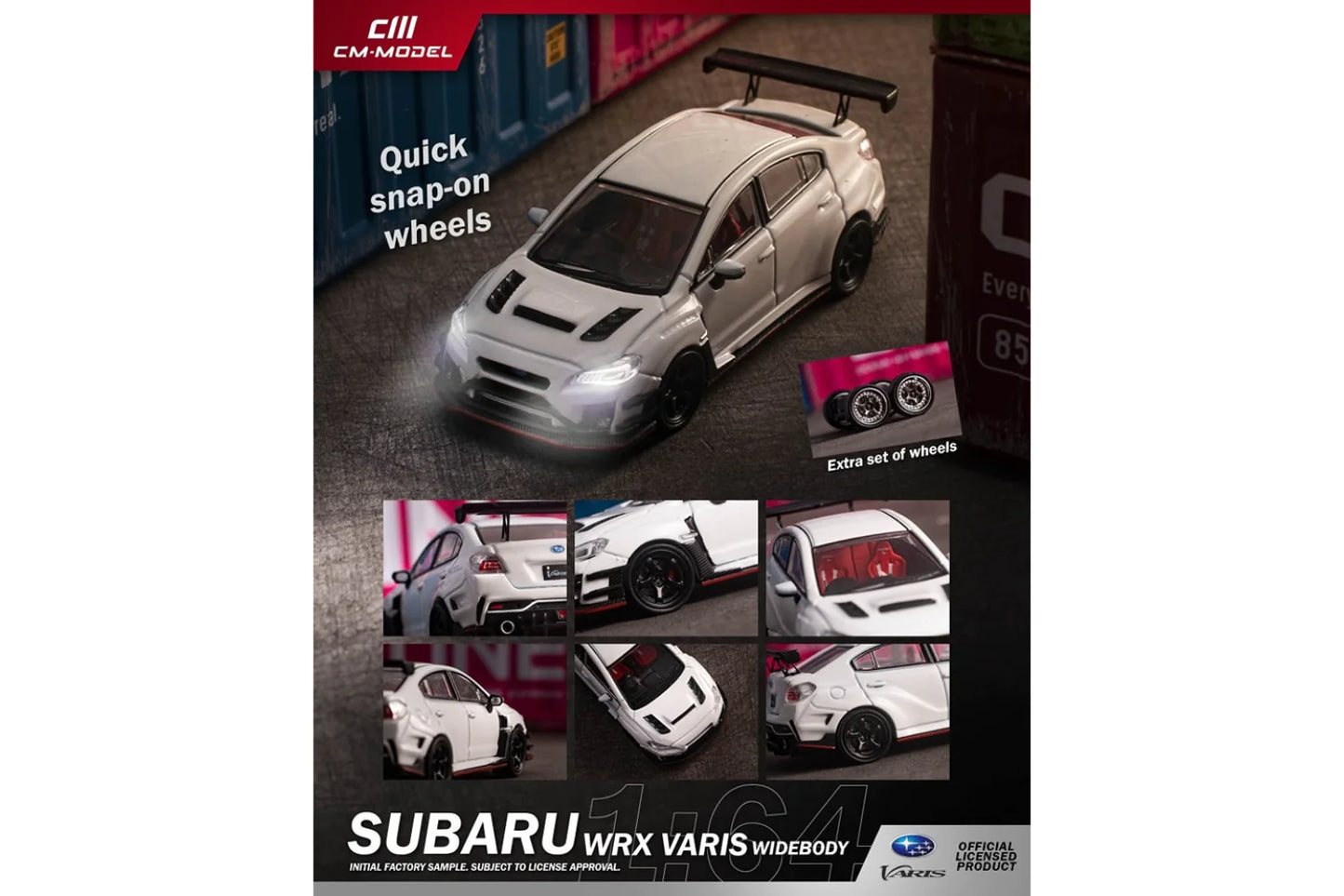 CM Model 1/64 Subaru WRX VAB Varis Edition - White