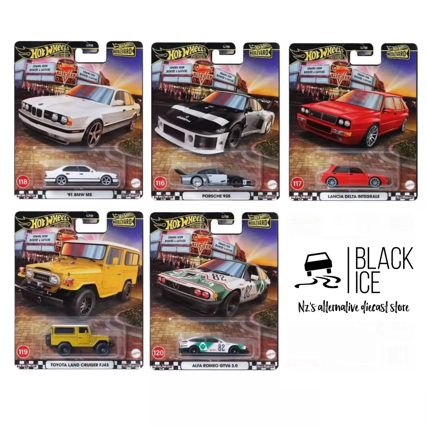 Hot Wheels 1/64 BOULEVARD 2025 MIX 1 (Set of 5)