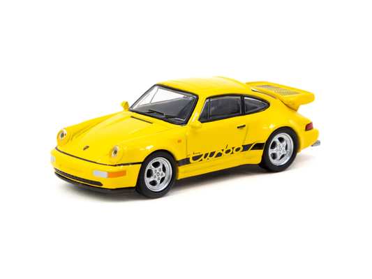 Tarmac Works x Schuco 1/64 Porsche 911 Turbo Yellow