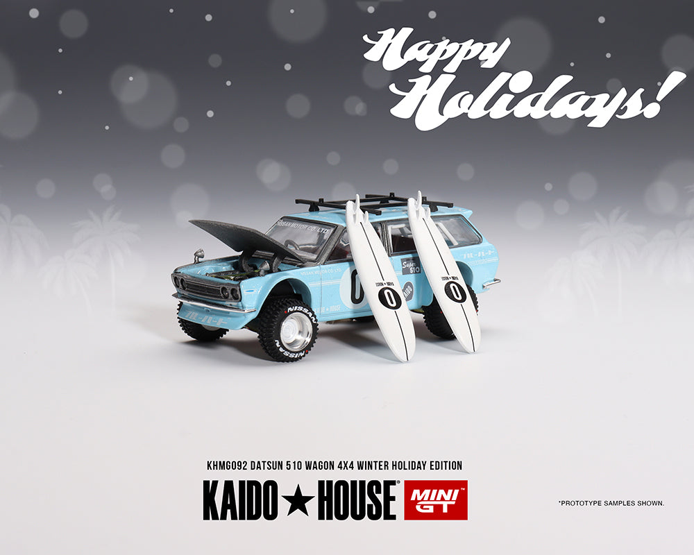 [ETA:  Nov 2023 ] Mini GT x Kaido★House 1/64 Datsun 510 Wagon Kaido GT Surf Safari RS Winter Holiday Edition