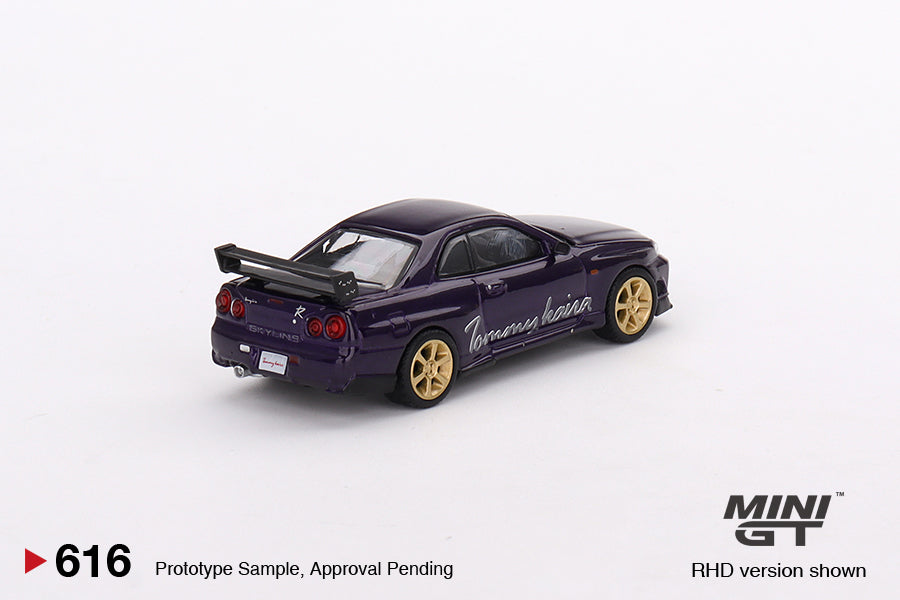 [ETA:  Jan 2024 ] Mini GT 1/64 Nissan Skyline GT-R (R34) Tommykaira R-z – Midnight Purple