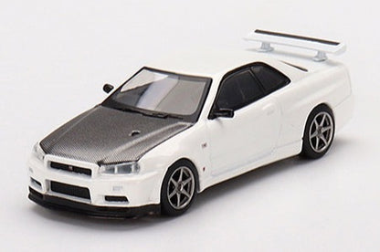 Mini GT 1/64 Nissan Skyline GT-R R34 V-Spec II N1 White