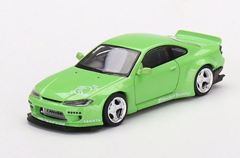 Mini GT 1/64 Nissan Silvia Pandem S15 Green ***in clamshell blisters***