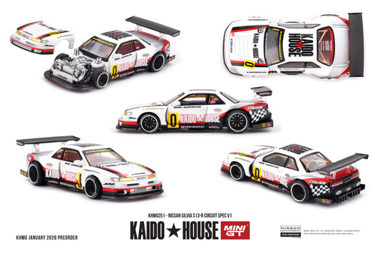 Mini GT x Kaido★House 1/64 Nissan Silvia S13-R Circuit Spec V1