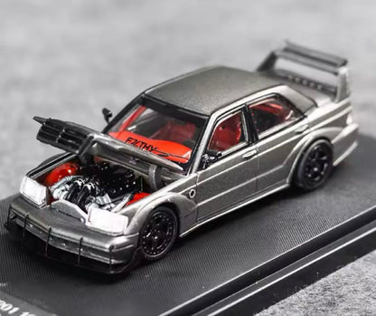 Rhino Model 1/64 190E W201 HWA Gun Metallic