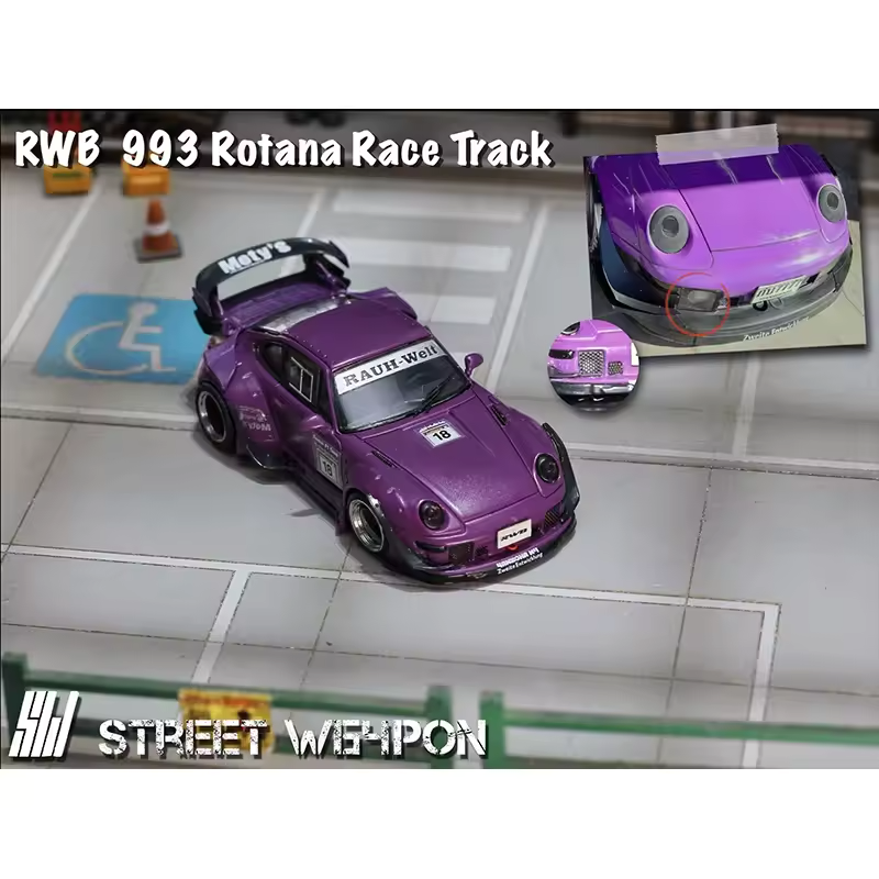 Street Weapon 1/64 Rauh-Welt RWB993 GT Wing Purple Rotana/ Apple 89