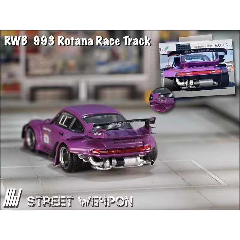 Street Weapon 1/64 Rauh-Welt RWB993 GT Wing Purple Rotana/ Apple 89